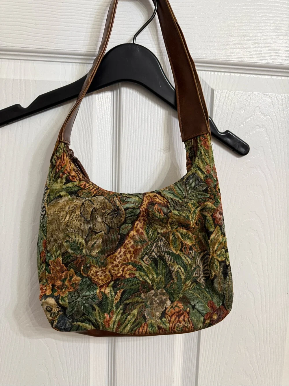 Relic Safari Animal Tapestry Hobo Shoulder Bag Elephant Tiger Jungle Boho Y2K